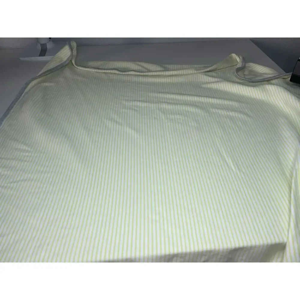 Carters Precious Firsts Lime Green Baby Blanket Swaddle Cotton Stretch Knit READ